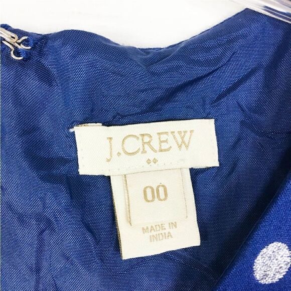 J. Crew Sparkle Polka Dot Dress in Blue and Silver - Picture 11 of 14